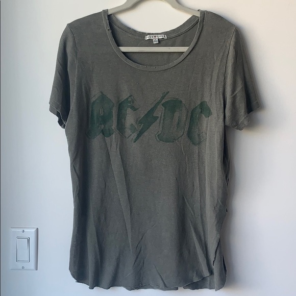 Junk Food Clothing Tops - JUNKFOOD - AC/DC Rock Band Tee